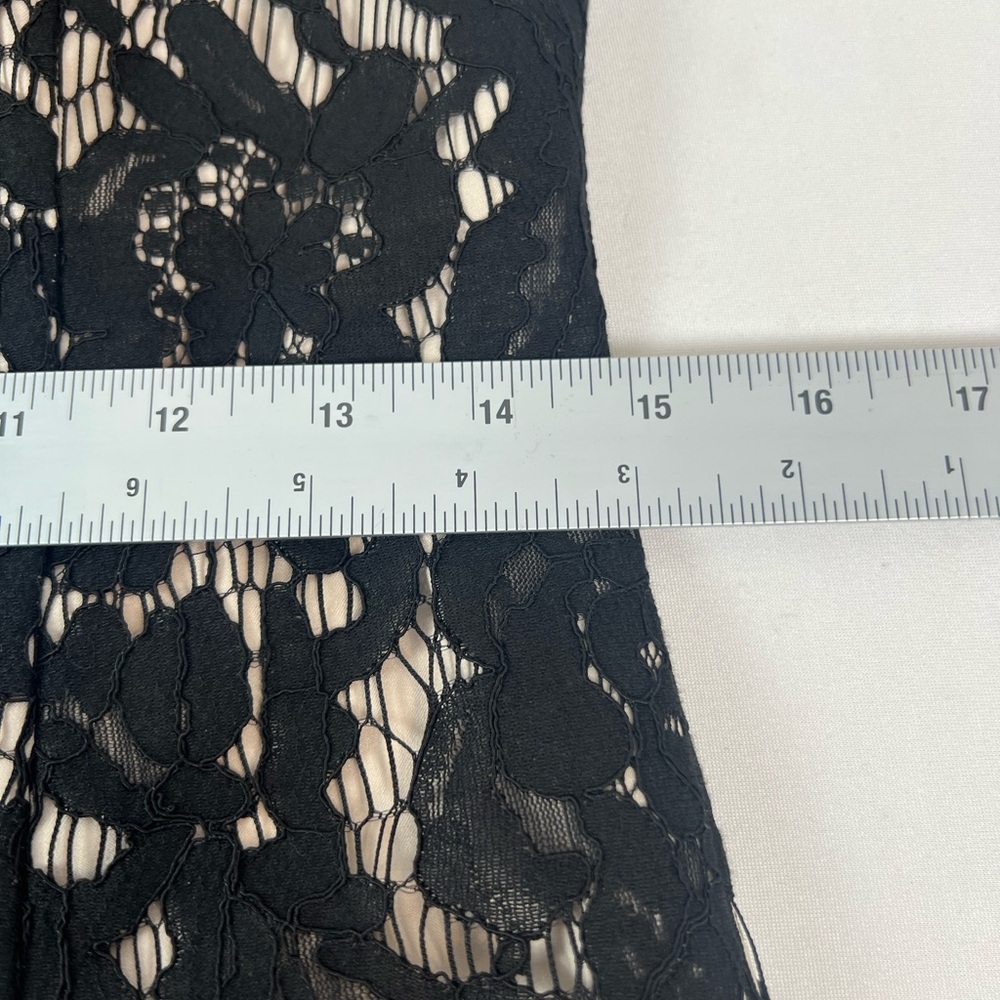 White House Black Market Black lace overlay sheath Dress Size 4 - Picture 9 of 13